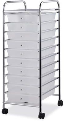 10-Drawer Rolling Cart Utility Organizer with Wheels