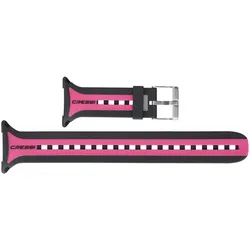 Cressi Leonardo Watchband (Kautschuk, Stahl), Uhrenarmband, Schwarz