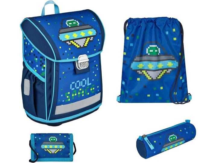 Schulranzen UNDERCOVER Curve , Kinder, Gr. B/H/T: 31cm x 41cm x 18cm, cool space, Polyester, Rucksäcke Schulranzen