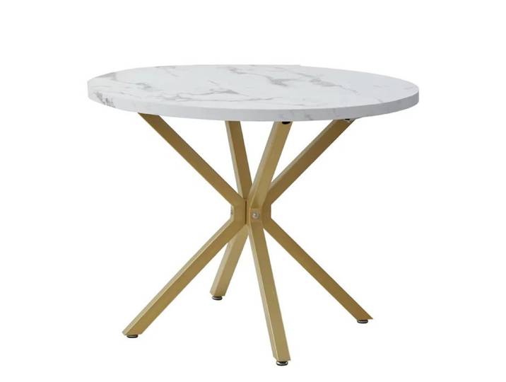 Table à manger ronde multifonction table de réunion design pieds élégants cuisine salon café table seule