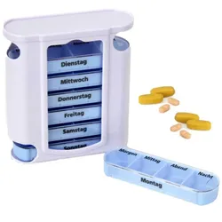 7 Tage Tablettenbox Wochen Medikamentendosierer Pillendose Organizer Fach Box 1