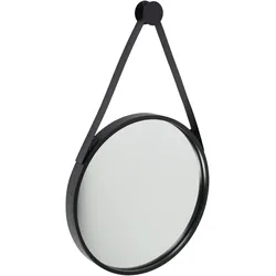 Fragix Triangle Wandspiegel rund - Schwarz - Metall - Ø35cm - Industrial