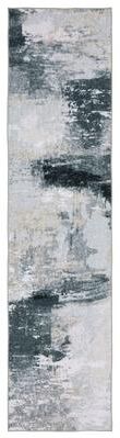 Vista Home Sunderland Abstract Shadows Washable Grey/Ivory Rug Mat