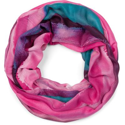 Loop STYLEBREAKER "Bunter Loop Aquarell Farbverlauf Streifen", Damen, lila (himbeer, petrol), Obermaterial: 100% Viskose CV., Modisch, Modetücher Loop