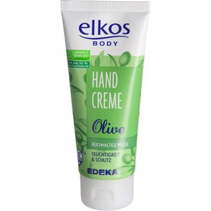 elkos Handcreme Olive Reichhaltige Pflege, Sheabutter, für trockene Haut, 100ml