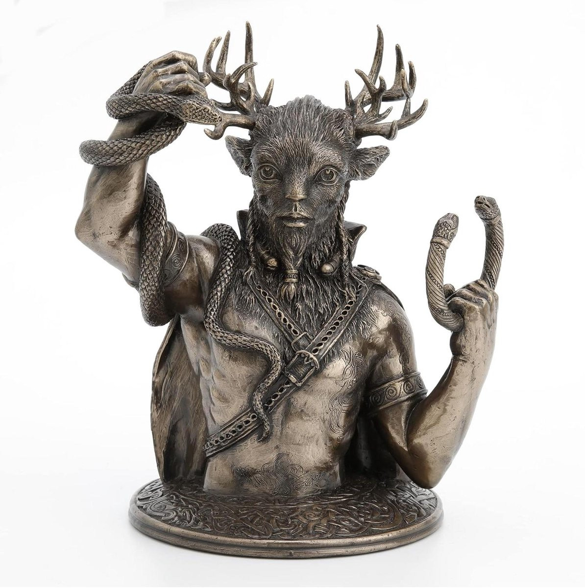 Decoratief Hars Buste Beeld met Bronzen Afwerking, Hoogte: 21,9 cm