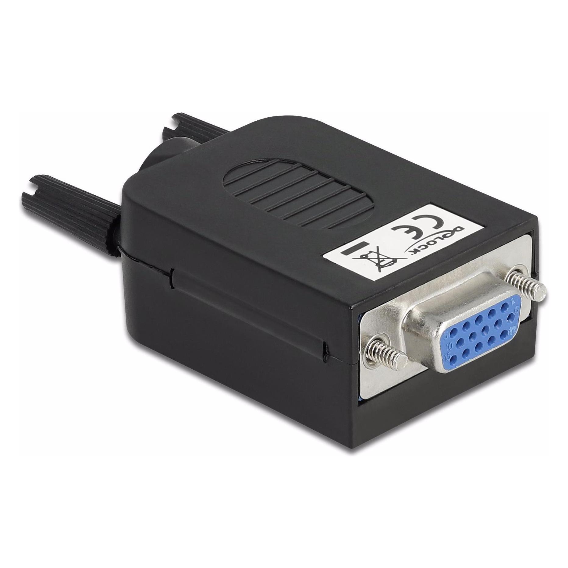 Delock Adapter VGA 10Pin Terminalblock Buchse mit Gehäuse (VGA) (66259)