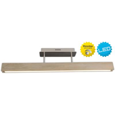 NÄVE LED Deckenleuchte "Straight", beige (braun), 1, H: 21cm, 1 Stk., Leuchten, dimmbar mit Wanddimmer, Holzkorpus aus Esche, L: 97,5cm, LED warmweiß, LED Deckenleuchte