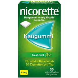 nicorette 4 mg Nikotinkaugummi freshmint für Raucher zum Aufhören