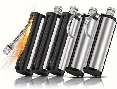 Inspire Daily Merch Portable Flint Survival Match Lighter Outdoor Emergency Fire Starter 5pc