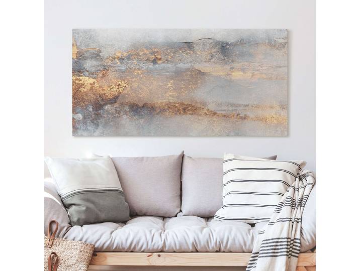 Impression sur toile Brouillard Gris Polyester Gris 60 x 30cm