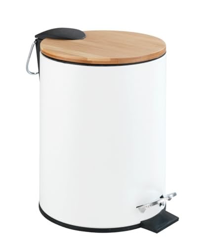WENKO Cosmetica Pedaalemmer Tortona wit, 3L, B/D/H: 17 x 23,5 x 21 cm