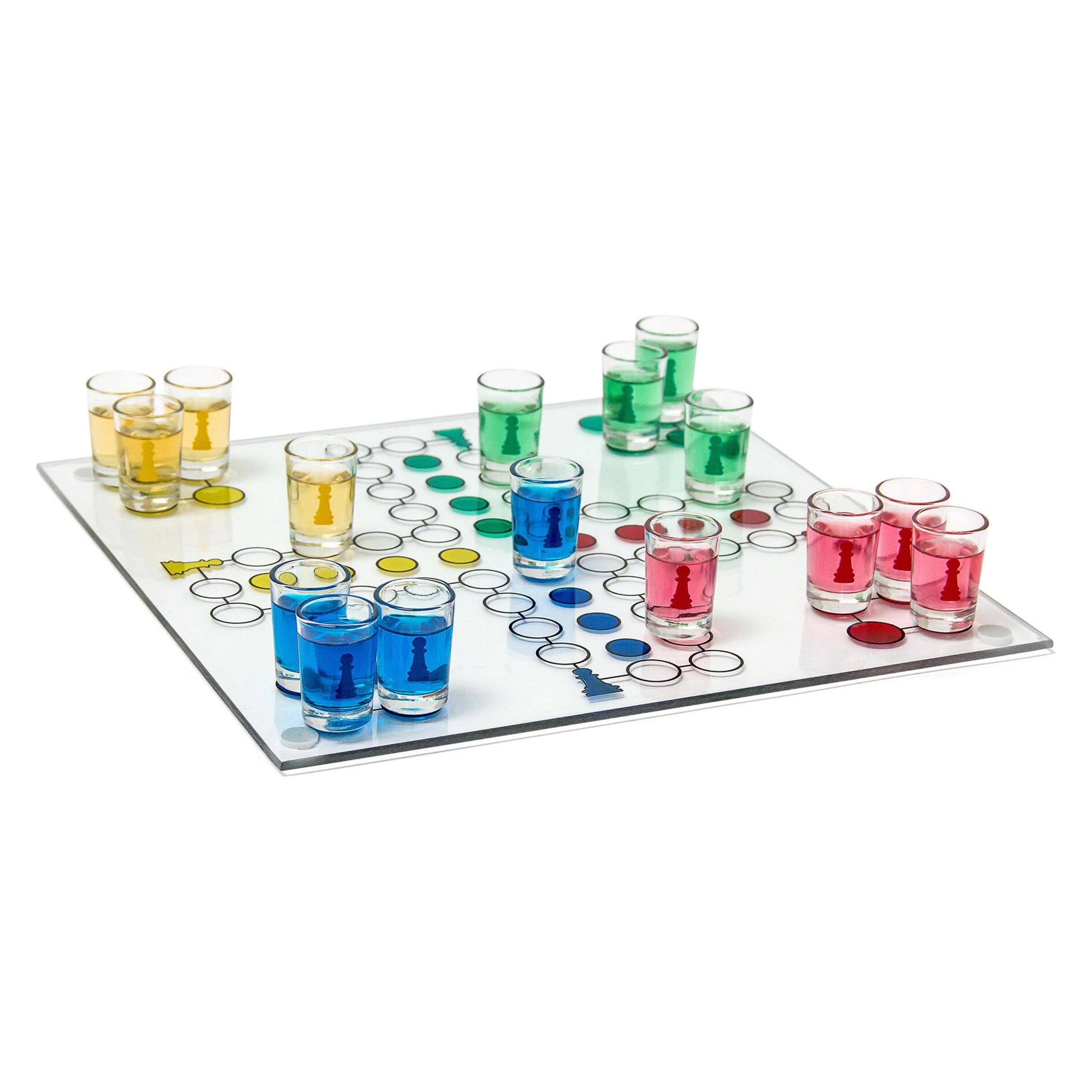 Relaxdays Drinking Ludo Spiel (2 - 4 Spieler) (10010181)