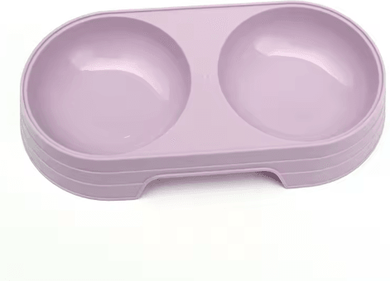 Inspire Picks Wheat Straw Double Pet Bowl For Food & Water Feeding purple 1pcs