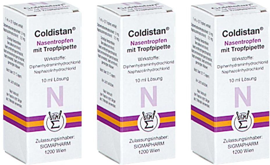 Coldistan Nasentropfen mit Tropfpipette 3x10ml