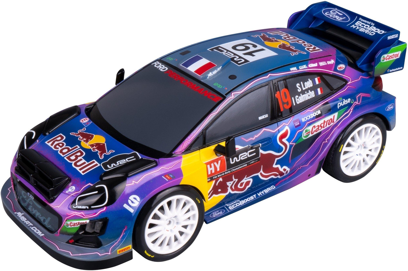 Ottosimon RC Auto Rally M-Sport Ford Puma #19 Loeb schaal 1:18 met LED-verlichting