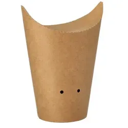 Papstar 50 Pommes-Frites-Schütte, Pappe rund Ø 6 cm · 14 cm braun klein