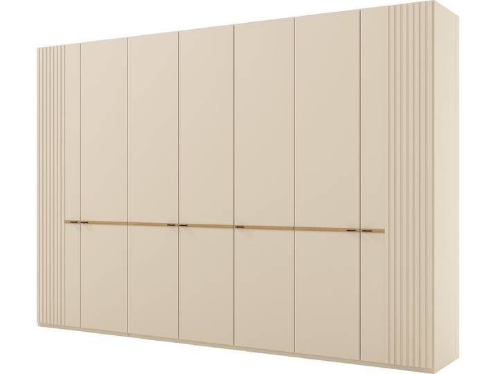 Drehtürenschrank, Hartfaserplatte, Beige, 344,2×236×58 cm, 7 Türen, Musterring