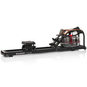 Hammer-Sport Rudergerät Aquon PRO, Stahlrahmen, bis 150 kg, mit LCD-Display & Bluetooth, 5-stufiger Wasserwiderstand