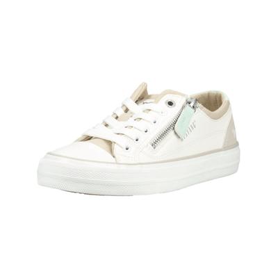 Sneaker MUSTANG SHOES "Mustang Shoes Sneaker Lederimitat/Textil", Damen, Gr. 39, Textil, weiß, Lederimitat, Textil, Schuhe Sneaker