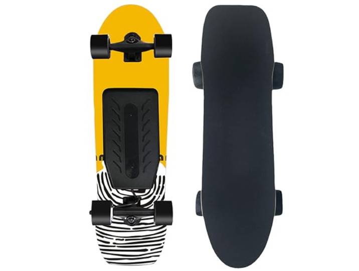 WACLMOTAKE Elektro Skateboard, wasserdichtes Longboard-Skateboard mit 22-40km/h höchstgeschwindigkeit, 8–30 km reichweite, Mobility Transport Tools für Erwachsene Single-Drive-26km