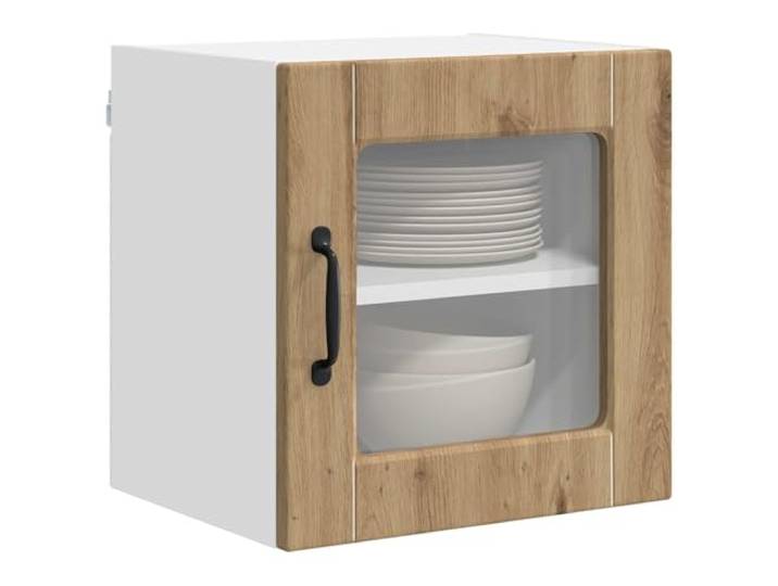 KTHLBRH PORTO Wandschrank Küche 2 Stück Eiche Handwerk Mehrschichtholz, 2 Türen, 2 Einlegeböden 40 x 31 cm, Wandmontage, 16,37 kg