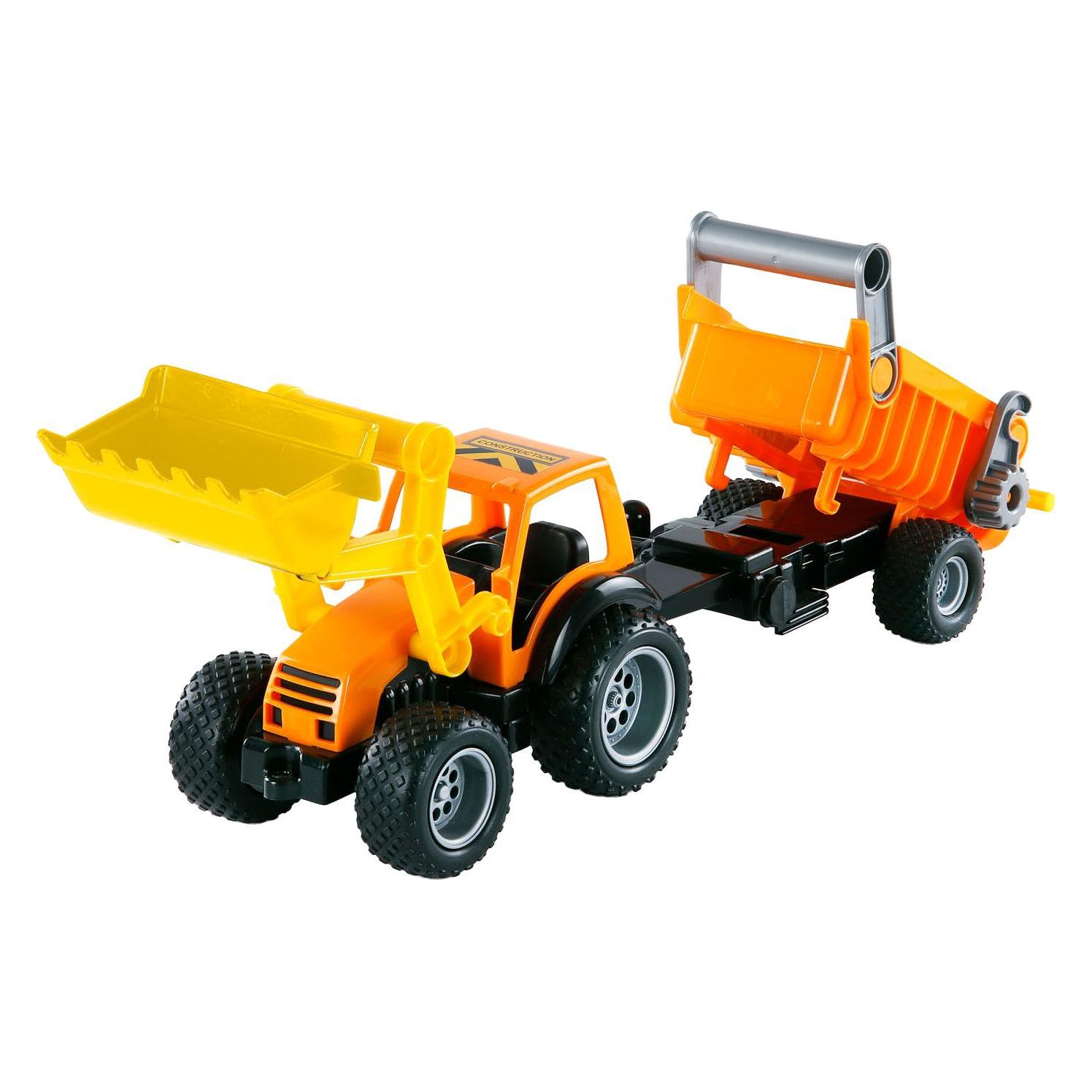 Polesie Traktor mit Frontlader und Anhänger (IKONKX6885)