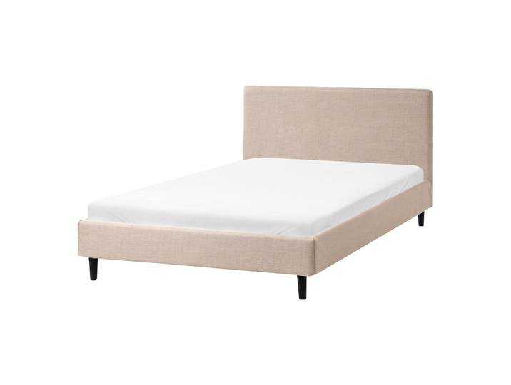 BETT mit Lattenrost 120/200 cm Beige Fitou