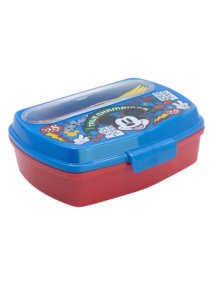 Stor Lunchbox "Mickey" in Blau/ Rot - onesize