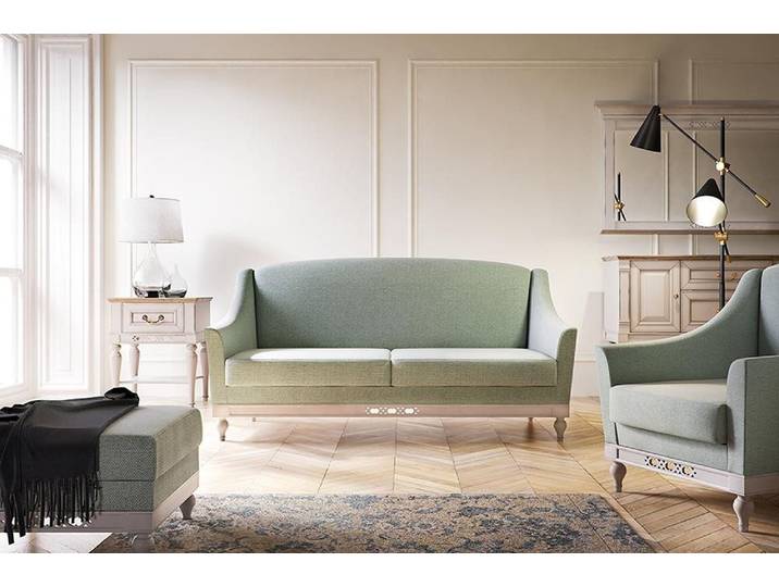 JVmoebel Polstergarnitur Moderne grüne Couch mit hochwertiger Verarbeitung und Komfort, (Set, 2-tlg), Made in Europa
