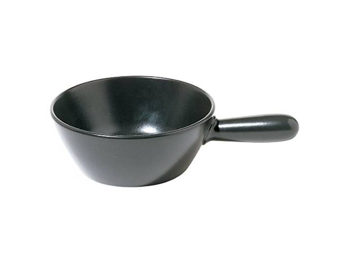 Alessi SG56/PEN B Mami Fondue Topf für Käse aus Keramik, schwarz