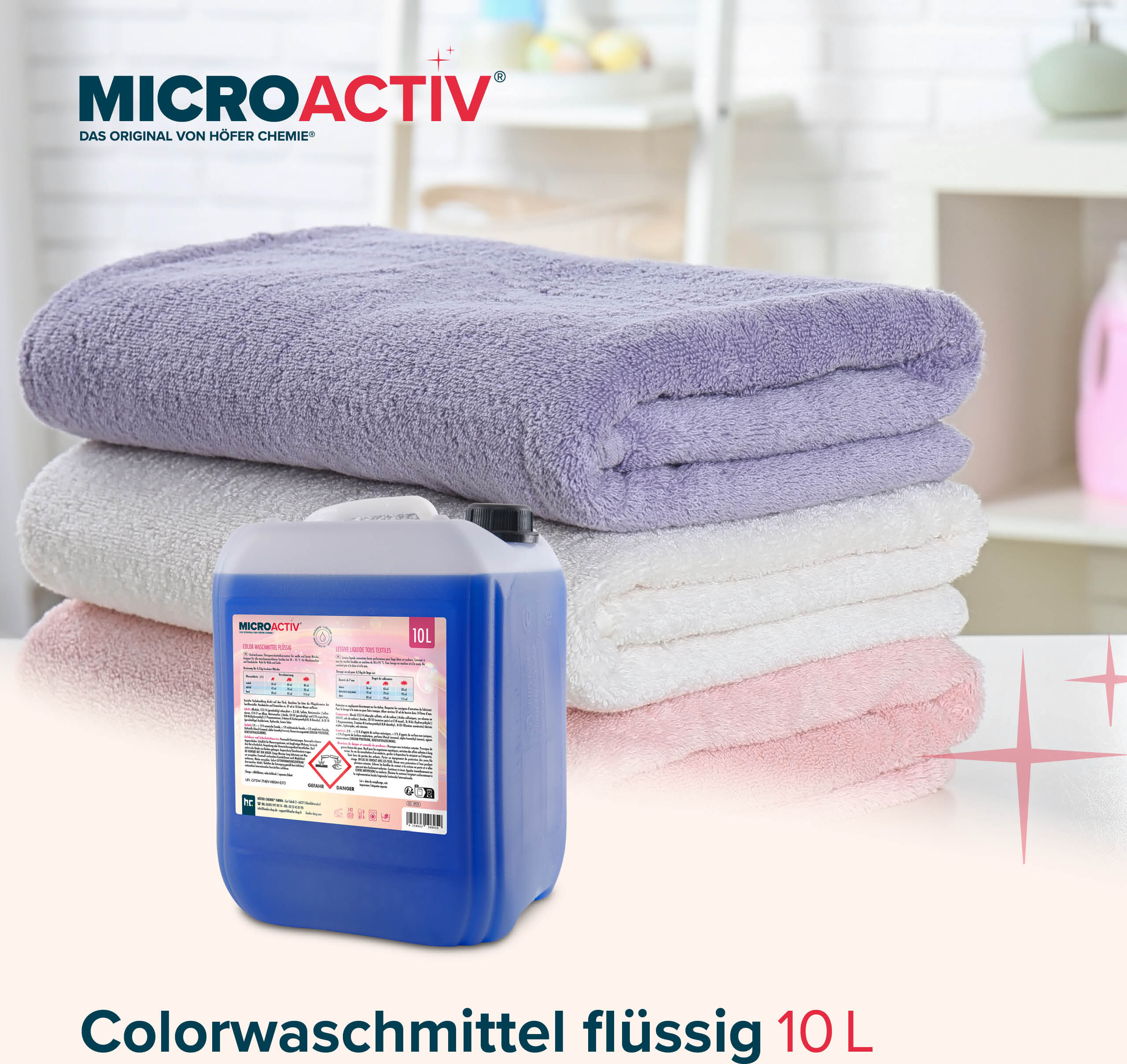 Höfer Chemie GmbH 60x 10 L de lessive liquide  Color