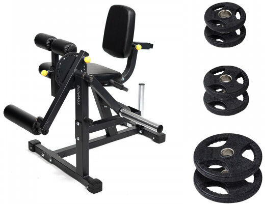 BodyMax Leg Extension and Curl Machine Leg Ext/Curl + 35kg Cast Plates