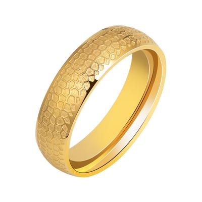 Partnerring AKZENT "Busta, goldfarbig, langlebig" Gr. 60, gold (goldfarbig), Fingerringe, Herren, 60, Edelstahl