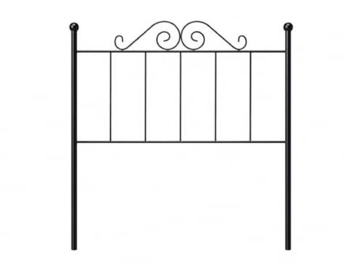 Matris Kopfteil aus Schmiedeeisen Palacio für 105 cm breite Betten, Eisen, 113 x 125 x 4 cm, Schwarz, hergestellt in Spanien