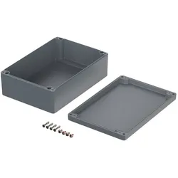 Rose Industrie-Gehäuse Silber-Grau (RAL 7001) Aluminium (Gehäuse), Elektronikzubehör + Gehäuse, Grau, Silber