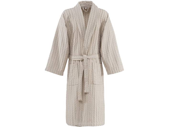 Peignoir mixte en coton sable s