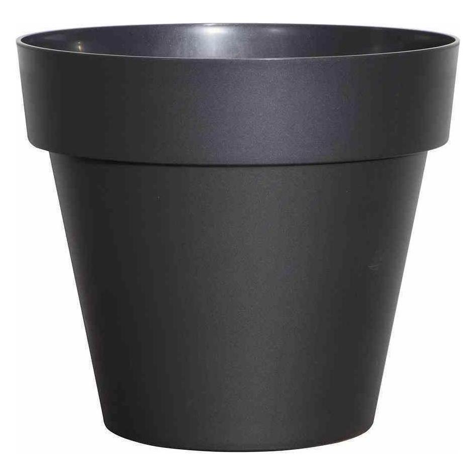 Euro3plast Pflanzkübel Mitu, rund, Ø 30x27 cm, aus Kunststoff in anthrazit (30 x 27 cm) (2843.62)