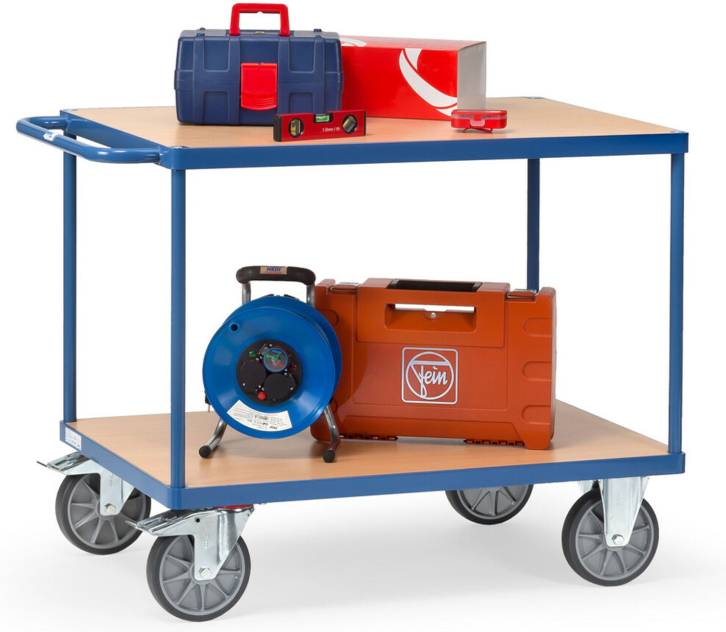 fetra Tischwagen 2403 - Tragkraft 600kg TPE-Reifen)