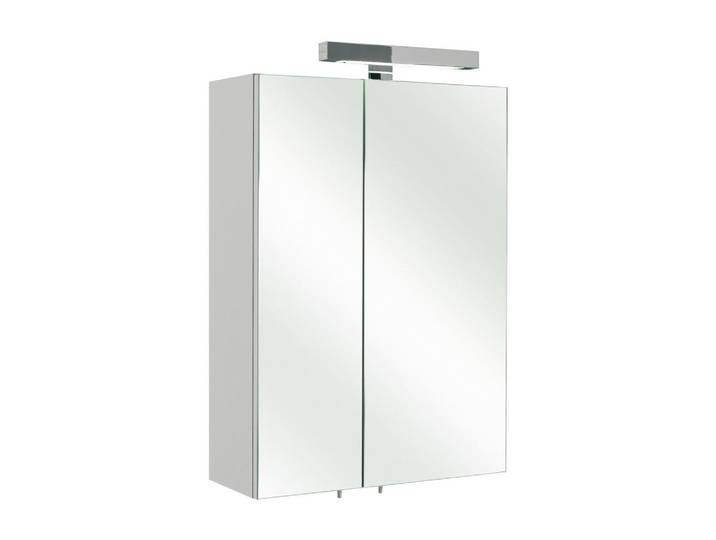 Xora Spiegelschrank, Weiss, Glas, 2 Fächer, 50x70x20 cm, Badezimmer, Badmöbelsets & -serien, Badmöbelserien