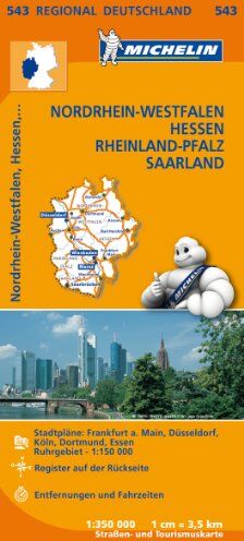 NRW, Hessen, Rheinland-Pfalz, Saarland: Stadtpläne: Frankfurt a. Main, Düsseldorf, Köln, Dortmund, Essen. Ruhrgebiet 1 : 150 000. Register. Entfernungen und Fahrzeiten (Regionalkarten) - Preis vom 09.10.2026 07:28:09 h