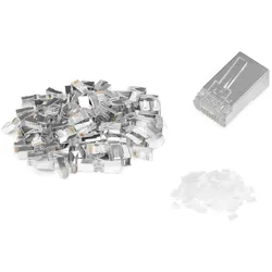 Digitus CAT 6 Modularstecker für Rundkabel, Pass through Stecker - 100 Stk.