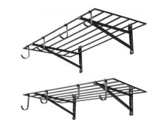 VEVOR 2er-Set Garagenregal 1219x615x305 mm Werkzeugaufbewahrung 118 kg pro Schicht Werkzeughalter Wand mit Haken 1219x615mm Regalfläche Aufbewahrungsregale Metallregal Werkzeug Organizer Wandregale
