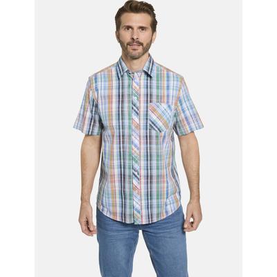 Kurzarmhemd BABISTA "Kurzarmhemd BELLAVELLI", Herren, Gr. XL, N-Gr, bunt (blau kariert), Hemden