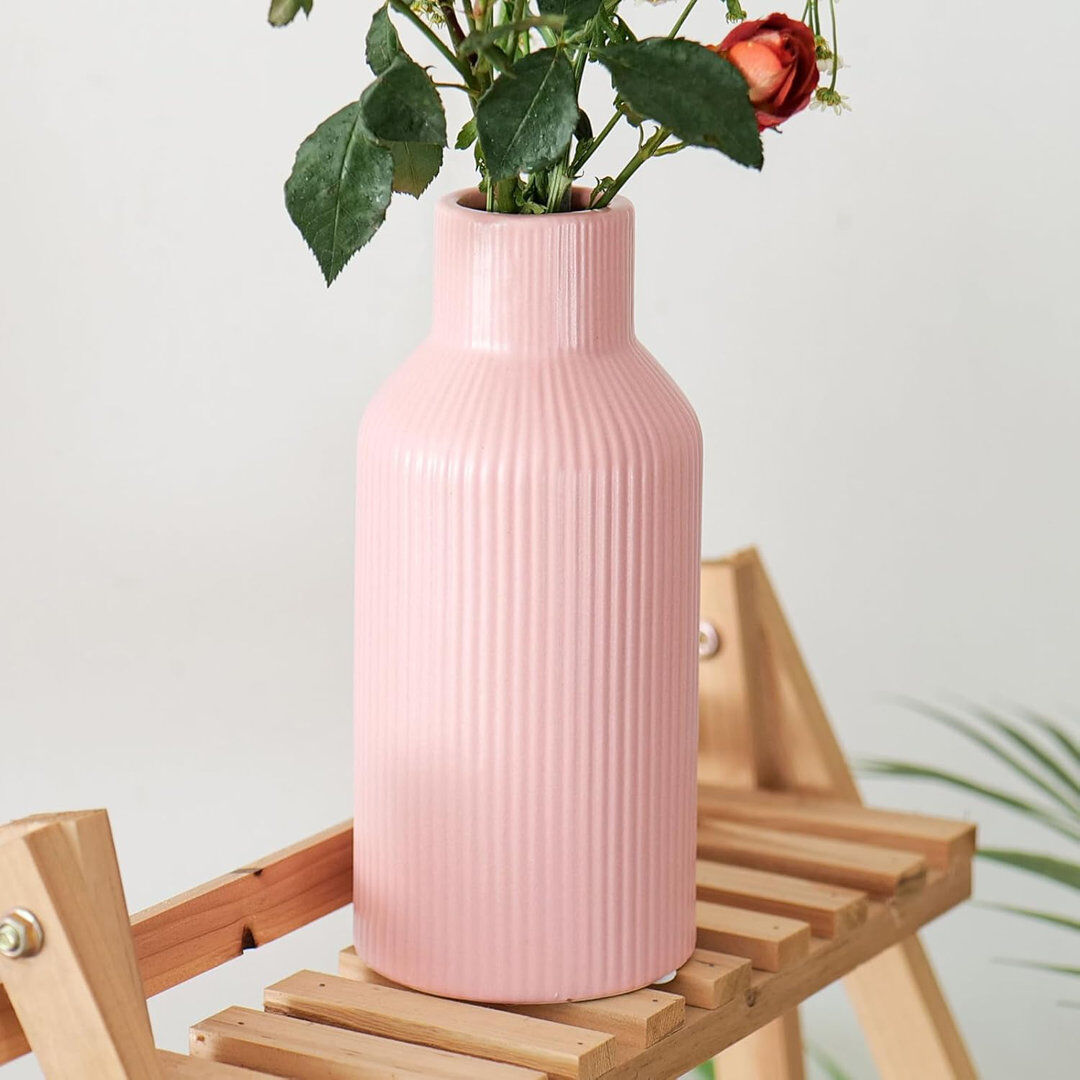 Metro Table Vase 1 Pink 20cm H X 8.6cm W X 5cm D