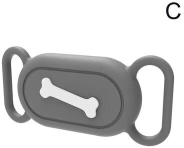 Uplift Essentials Waterproof Silicone Pet Collar Holder For SmartTag2 grey Bone