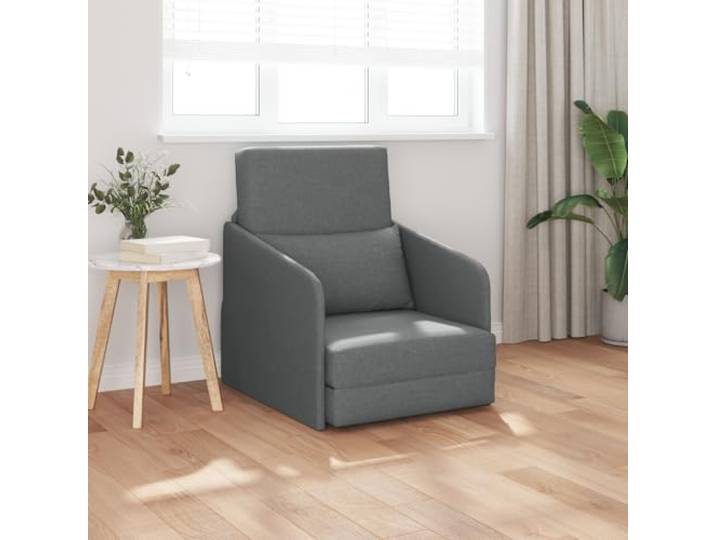 HEFZGDB 2-in-1 Schlafsessel Dunkelgrau 65x80x83 cm Stoff Boden Schlafsofa Flexibles Möbelstück Modernes Schlankes Design Perfekt zum Entspannen Gäste Empfangen Abnehmbare