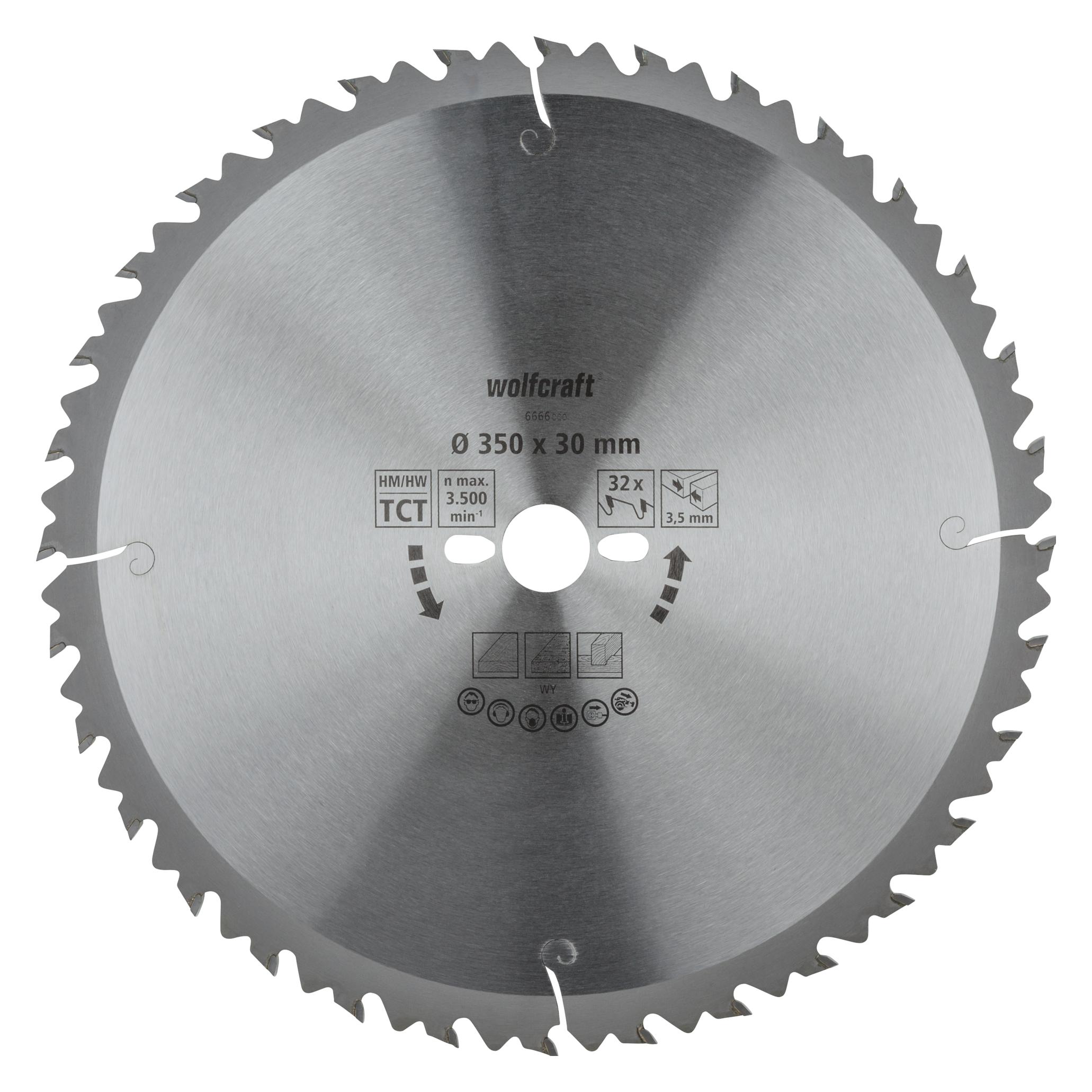 wolfcraft 1 Tisch-Kreissägebl. HM, 32 Zähne ø350mm (6666000)