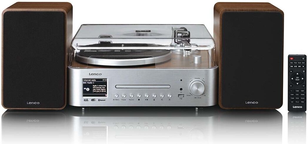 Compatto HI FI Lenco MC SERIES MC 860WDSI Wood e Silver