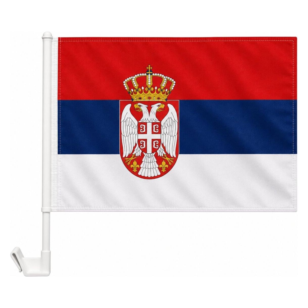trends4cents Autoflagge Serbien 30 x 40 cm Auto Flagge Fahne Autofahne Fensterflagge Fanfahne (30 x 40 cm) (32205200)